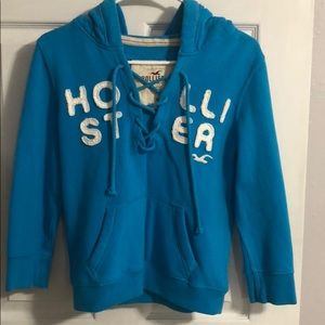 Blue Hollister 3/4 sleeve Hoodie